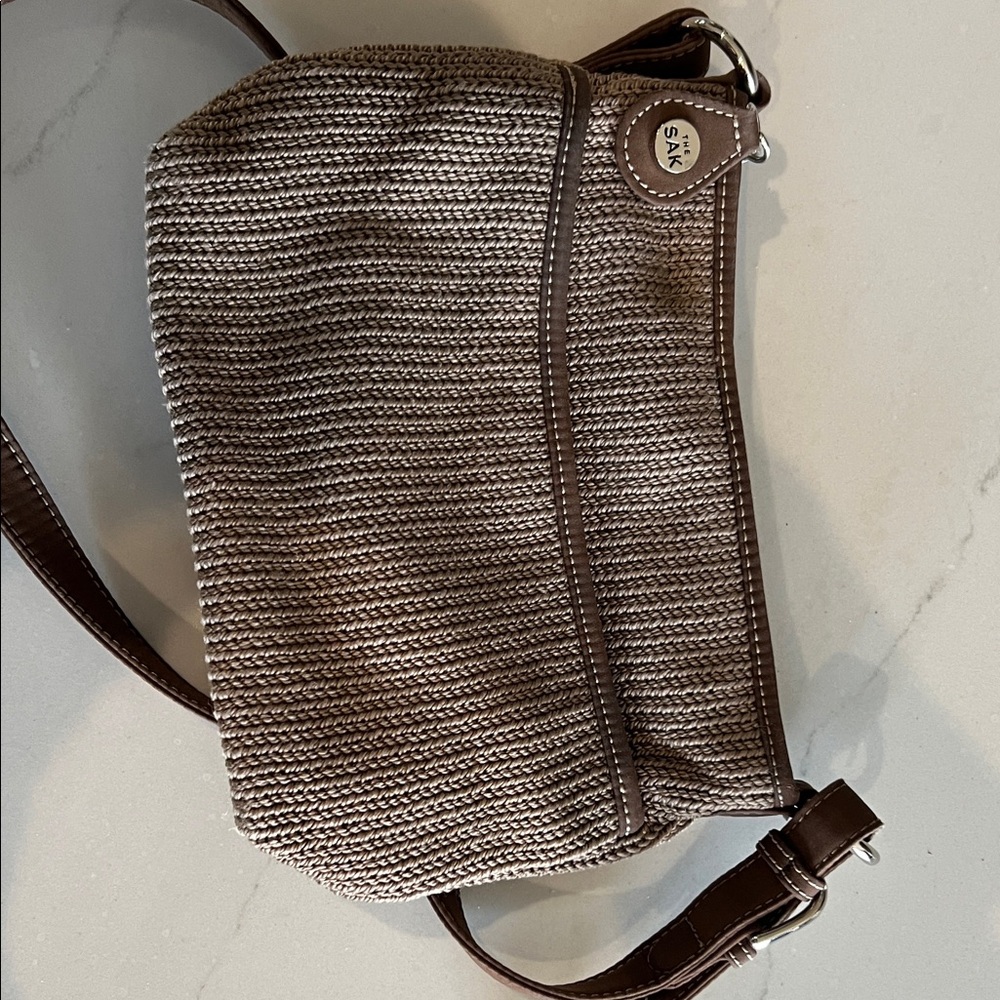 The Sak Brown and Cream Crossbody Bag